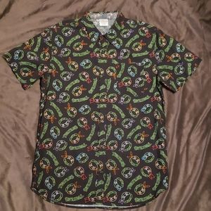 TMNT Mens button down shirt
